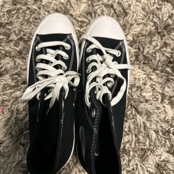 Barely worn platform black converse - Picture 5 of 6